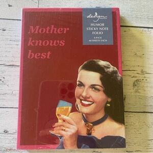 Design Mother Knows Best Humor Sticky Notes 160 NEW